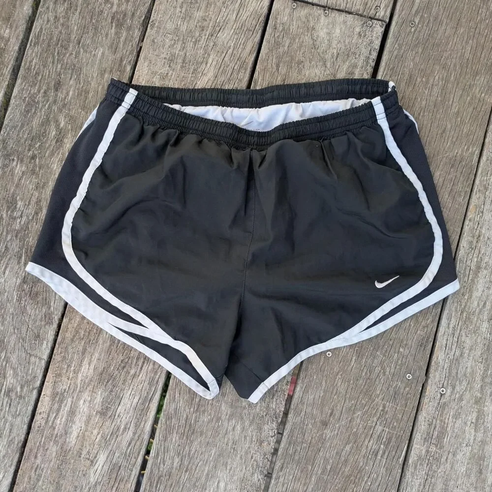 Nike Women's Black and White Shorts